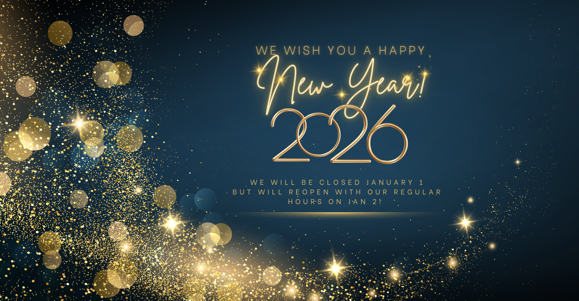 Holiday Hours - Closed December 24-28