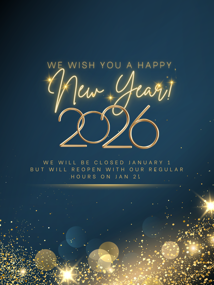 Holiday Hours - Closed December 24-28